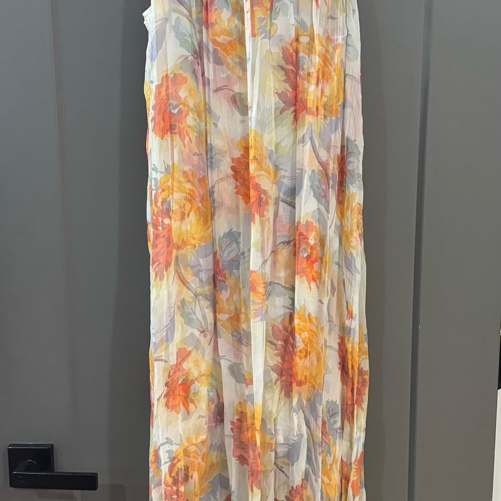 Sundance Floral Maxi Dress in Orange and Yellow - Picture 6 of 7